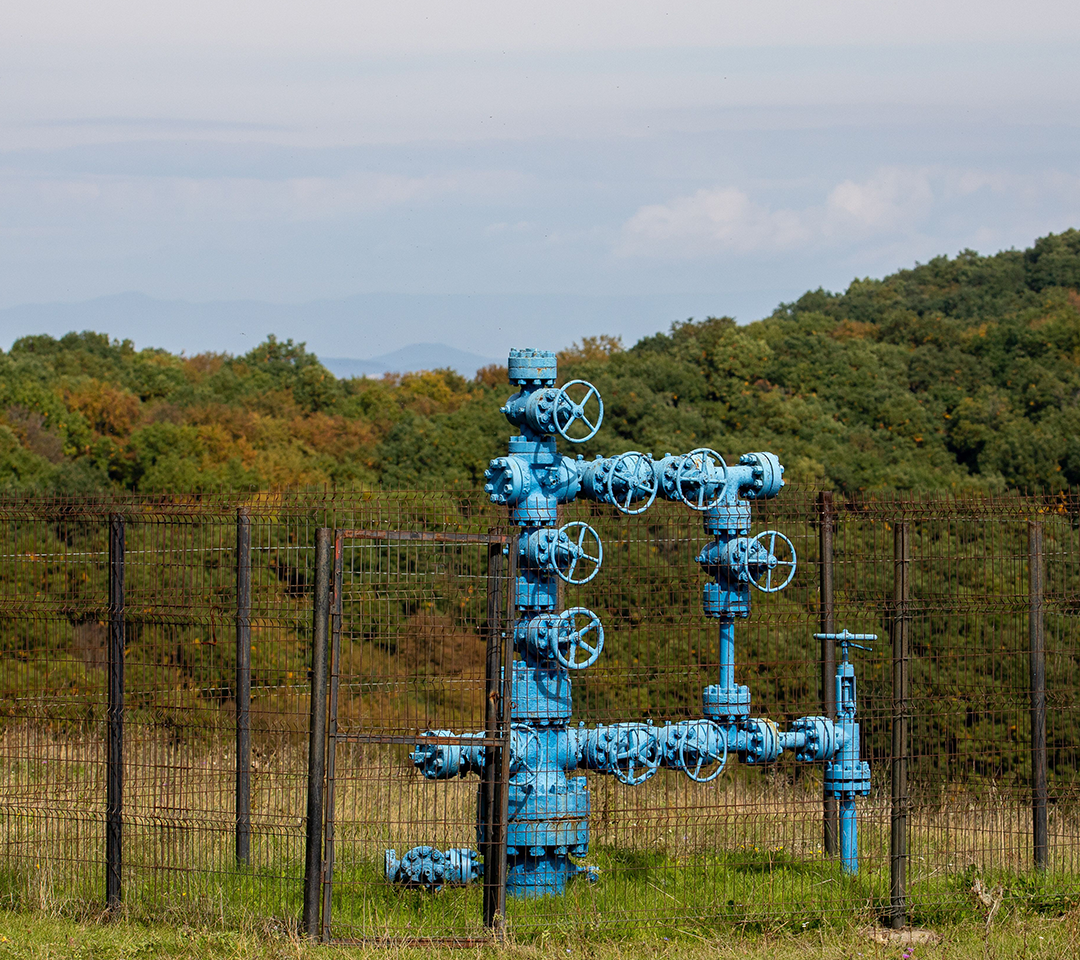 Gas capture installation in West Virginia, showcasing energy production infrastructure.